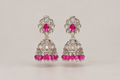 Pink & Silver Jhumka