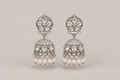 Crystal & Silver Jhumka